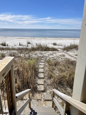 On the beach, sun loungers, beach towels - SEA SHANTY- Beachfront, Topnotch Comfort & Fully-Stocked! (Mexico Beach)