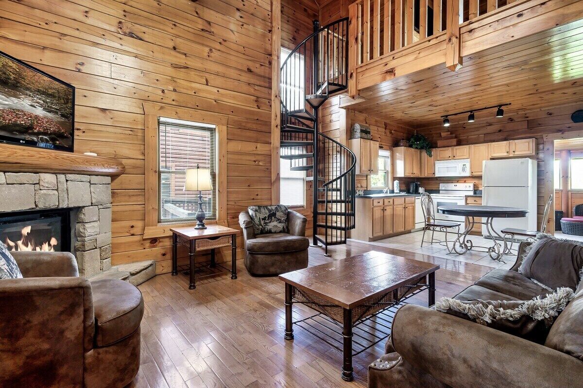 Télévision, cheminée, espaces bureaux