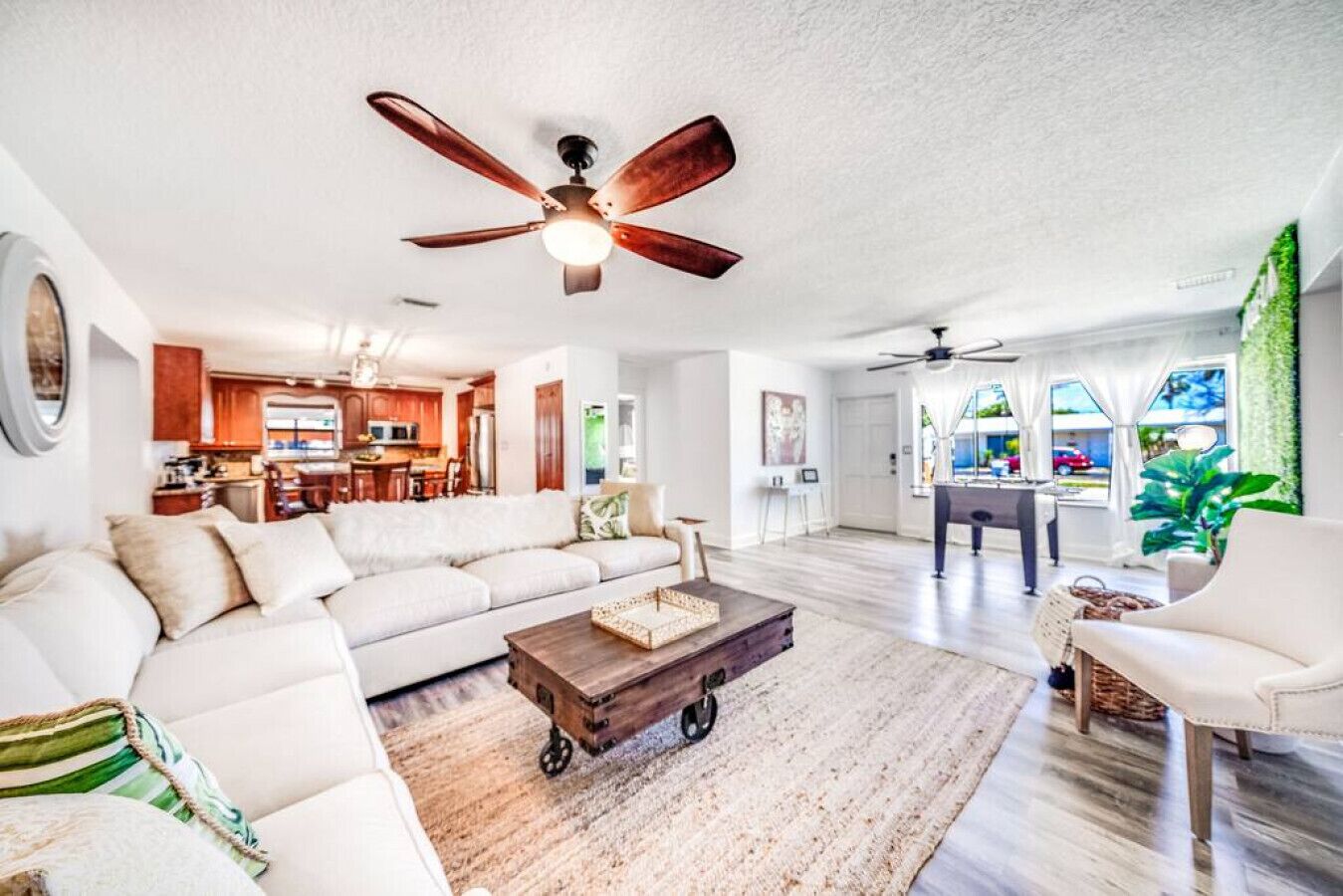 TV, foosball, table tennis