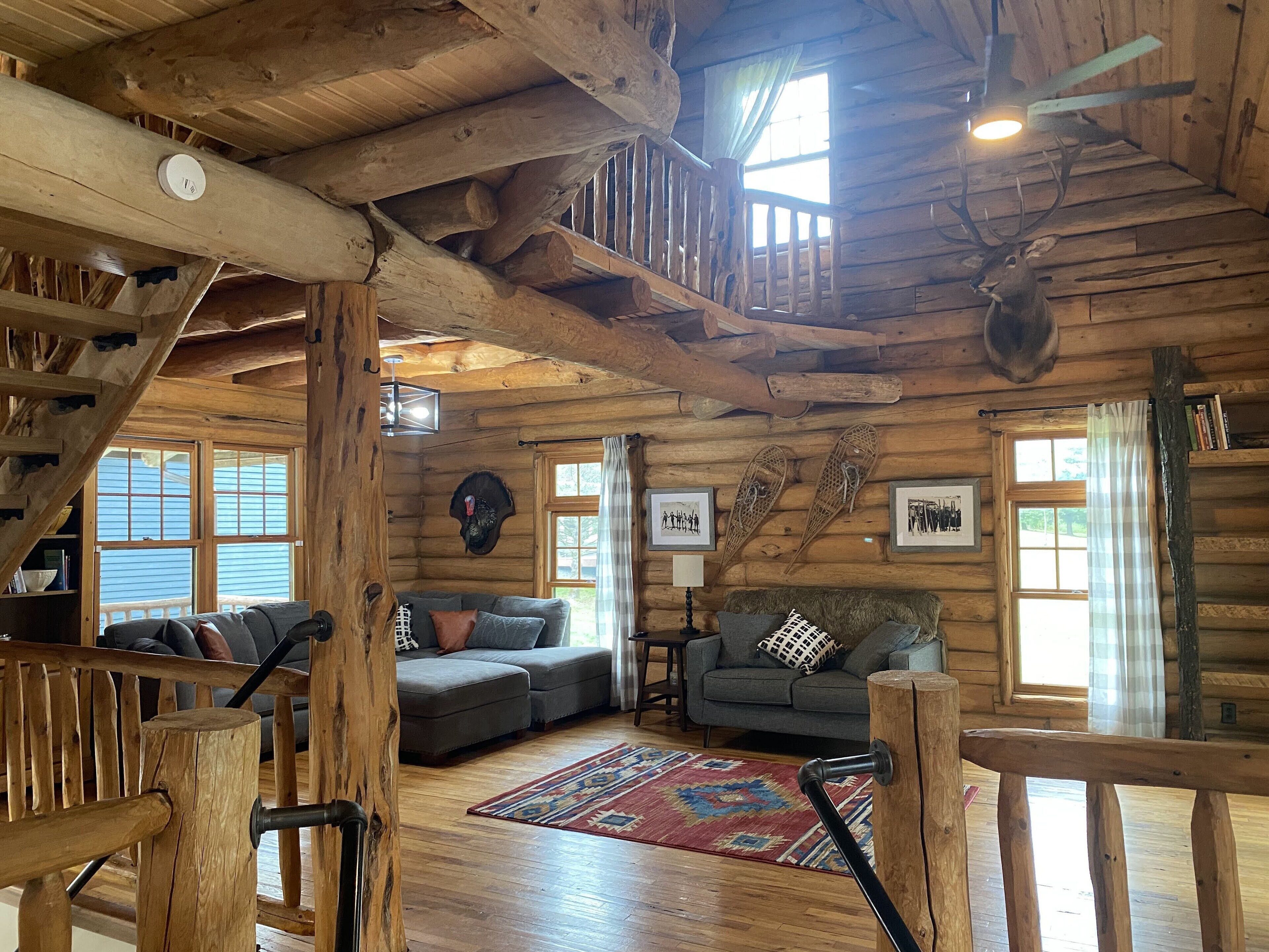 Smart TV, fireplace, video games, DVD player