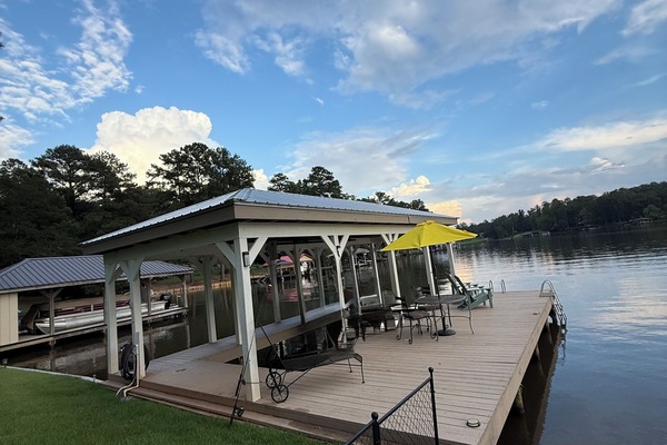 Private Dock and lounge chairs for lounging
