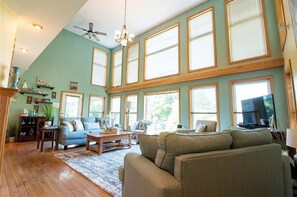 Smart TV, chimenea, videojuegos y reproductor de DVD