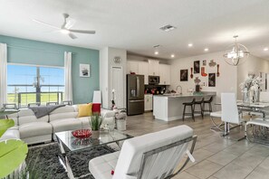 House, Multiple Beds, Pool Access, Pool View (Hollywood Retreat) | Living area | 42-inch flat-screen TV with digital channels, TV