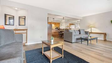 Condo, Multiple Beds, Patio, Garden View (All Fore the Best) | Living area | 42-inch flat-screen TV with digital channels, fireplace