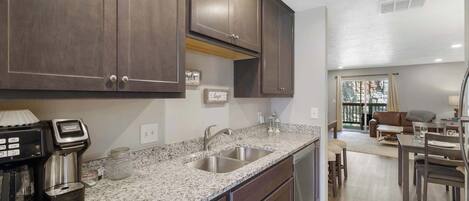 Condo, Multiple Beds, Patio (Hillside Lodge) | Private kitchen | Coffee/tea maker