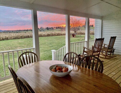 1875 FARMHOUSE completely renovated with a spectacular Blue Ridge Mountain view!
