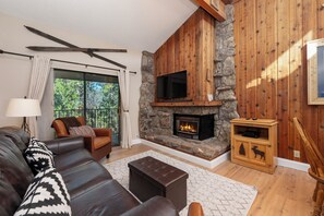 TV, fireplace, DVD player, stereo - On Free Bus Route - Hot Tubs, Sauna, Pool, Winter Trails from the Property (Winter Park)