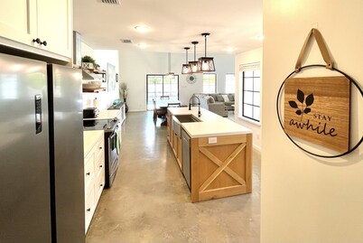 Newly built modern farmhouse w/private pool! Central location