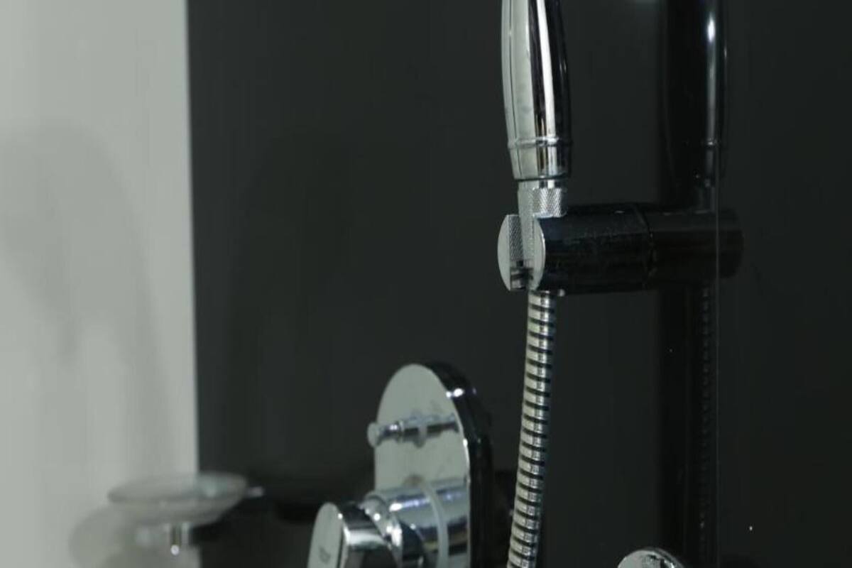 shower, rainfall showerhead, hair dryer, bidet