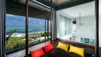 Familieværelse - 3 soveværelser - havudsigt | Skrivebord, gratis Wi-Fi, sengetøj