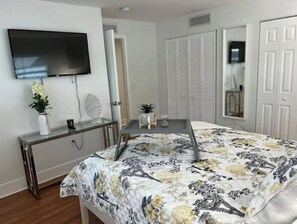 2 bedrooms, iron/ironing board, travel crib, free WiFi