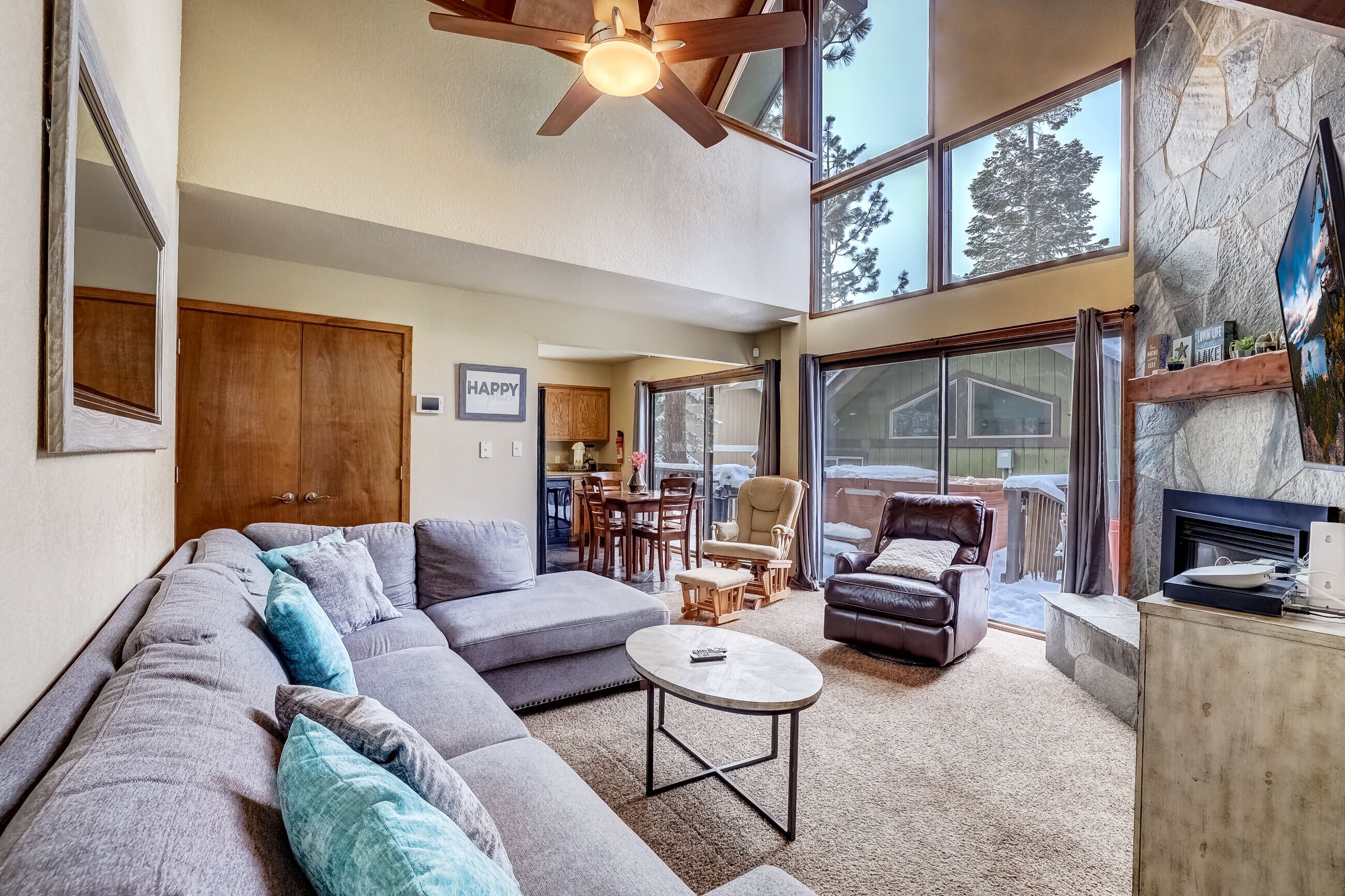 House, Multiple Beds, Hot Tub, Mountain View (Cold Creek Chalet) | Living area | 42-inch flat-screen TV with digital channels, fireplace