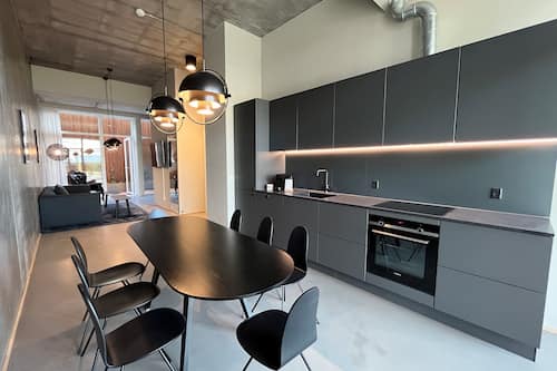 One Bedroom Apartment, Ground-floor | Private kitchen | Fridge, oven, stovetop, dishwasher