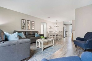 Condo, Multiple Beds, Balcony, Garden View (Rockwall Duo ) | Living area | 42-inch flat-screen TV with digital channels - Rockwall Duo - Cottage + Lodge Combo (Branson)