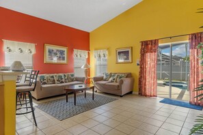 House, Multiple Beds, Private Pool | Living room | TV - Hampton Lakes Retreat (Davenport)