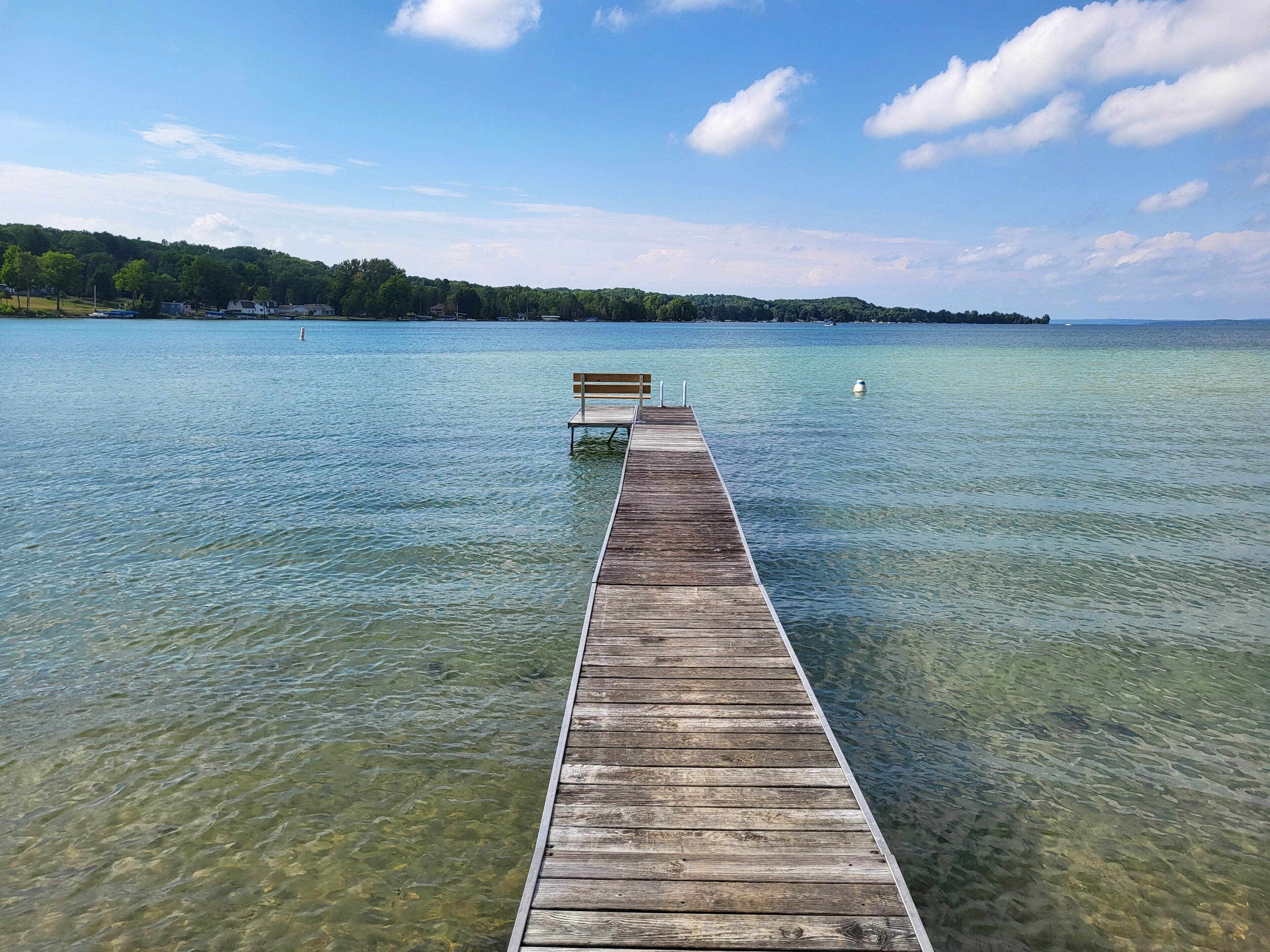Torch Lake rental over looking sandbar on south end of lake.