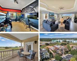 Condo, Plusieurs lits, baignoire à remous, vue sur le terrain de golf | Balcon