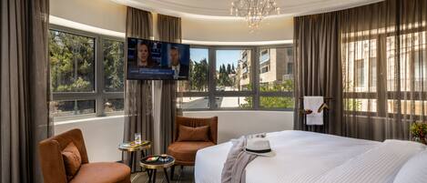 Premium kamer, 1 twee- of 2 eenpersoonsbedden | Lakens van Egyptisch katoen, luxe beddengoed, een kluis op de kamer