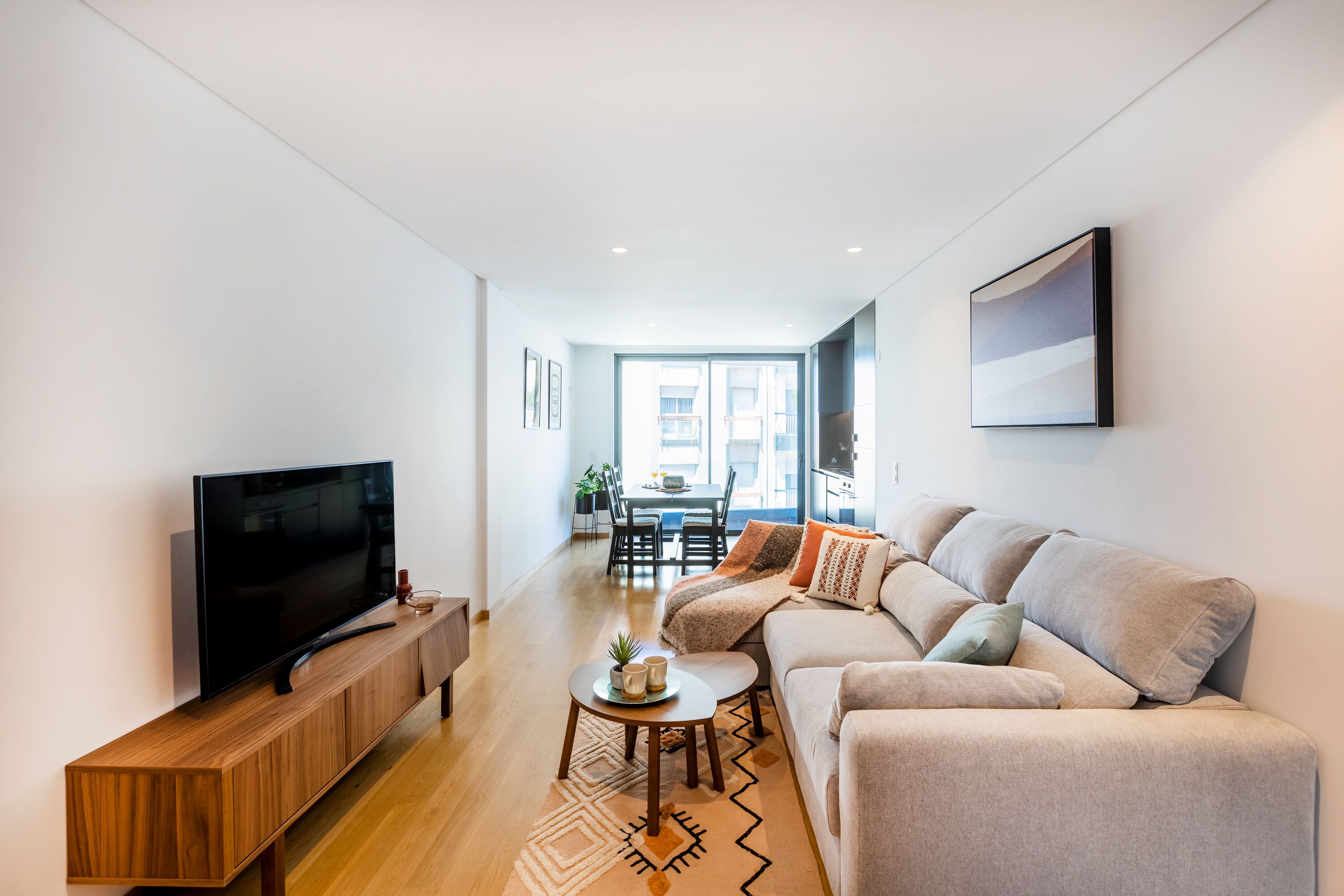 公寓, 1 張標準雙人床和 1 張沙發床, 陽台 | 起居區 | 平面電視