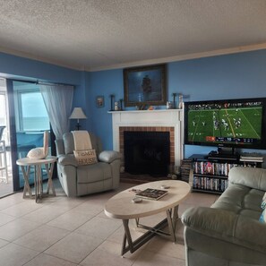 Smart TV, fireplace, printers