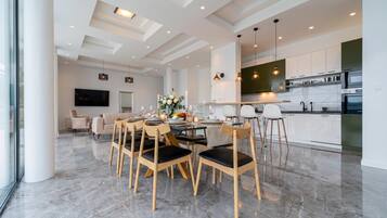 Family Villa, Multiple Bedrooms, Mountainside (Pool Villa Luxoria Trebesin) | Dining