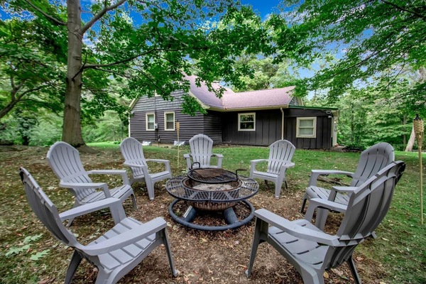 Fire pit outside the property
