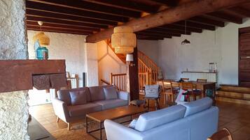 Fernseher, Kamin, Bücher