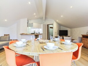 Dining - Apartment with magnificent view in Le Hameau des Airelles (Montgenèvre)