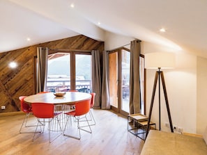 Dining - Apartment with magnificent view in Le Hameau des Airelles (Montgenèvre)