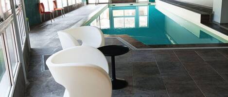 Indoor pool, a heated pool