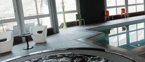 Indoor pool, a heated pool