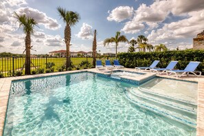 Pool - Castle Pines Cove | 6 Bed Villa with a Private Pool, Game Room (Kissimmee)