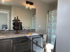 Combined shower/bathtub