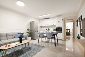 Apartamento, 1 habitación (Alma #5 St.) | Cocina privada | Frigorífico, microondas, horno y placa de cocina