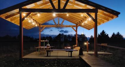 Woodys Retreat this rental includes the barn outdoor covered fire pit