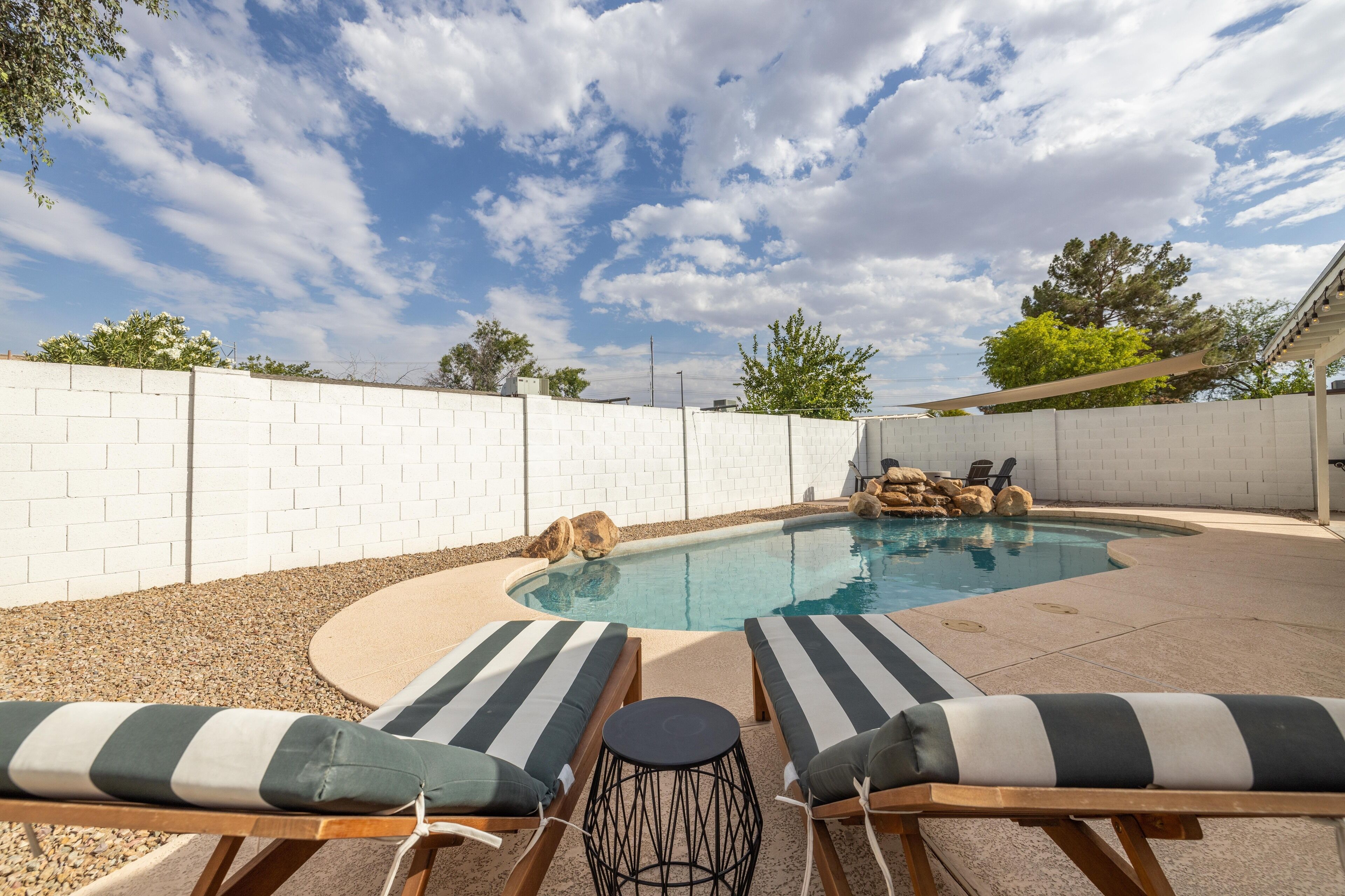 A heated pool