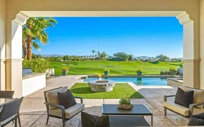 Outdoor dining - Oasis on the golf course with pools and amenities  (La Quinta)