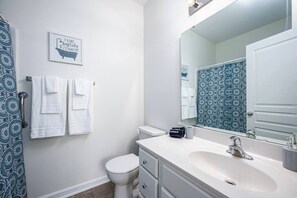 Bathtub, hair dryer