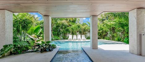 A heated pool