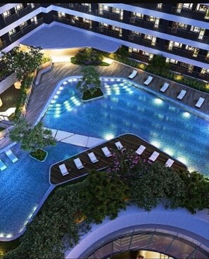 Indoor pool, outdoor pool