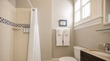Hair dryer, towels