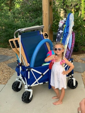 Beach toys and chairs with trolley to get them all to the beach!  Child not included ;)