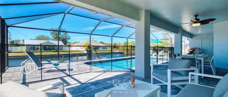 A heated pool