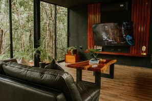 Deluxe House | Living area | Smart TV, Netflix, heated floors, streaming services - K NAJ Community Cenote residence (Tulum)