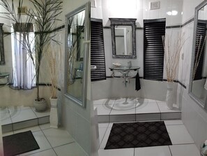 Douche, serviettes fournies