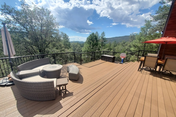 Spacious Deck with an UNBELIEVABLE View (no filter or editing needed)