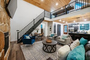 Smart TV, fireplace, video games