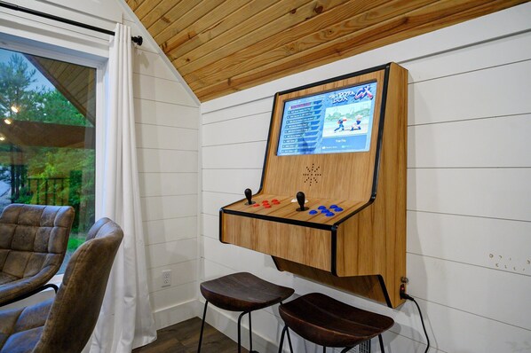 Game room - Modern Serenity | Walk to the Creek from this Luxe and Cozy Cabin! (Broken Bow)