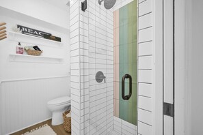 Shower, hair dryer, towels - Chic Modern Designed Home w/ Private Studio (Newport Beach)
