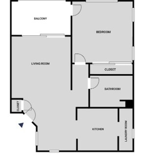 Floor plan - Ideal Sunnyvale 1BR w/ Pool, W/D, Gym, near 101 & 237, by Blueground (Sunnyvale)